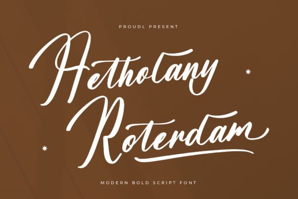 Aetholany Roterdam: A Bold Script Font for Handmade Brands