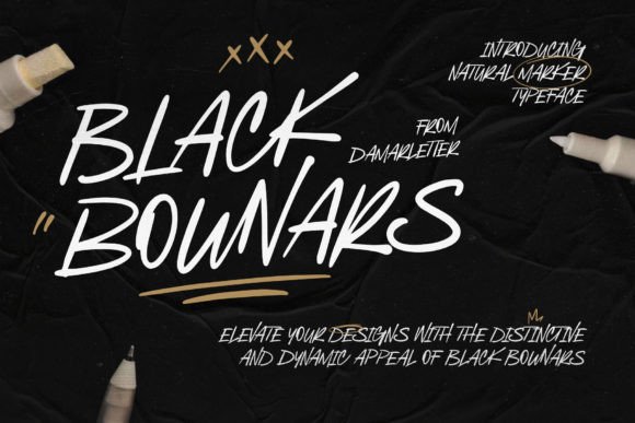 Black Bounars: A Bold Script Typeface for Editorial Impact