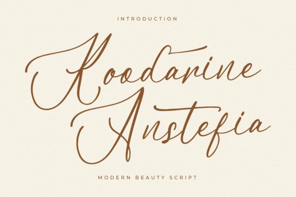 Koodarine Anstefia: A Chic Script Font for Handmade Brands