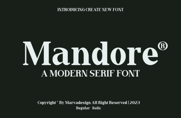 Mandore: A Modern Serif Font for Handmade Creators