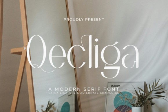 Qecliga Serif Font for Handmade Labels & Printables