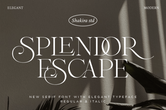 Splendor Escape: A Serif Font That Elevates Digital Branding