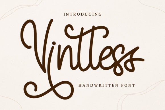 Vintless: A Handwritten Typeface That Feels Like Home